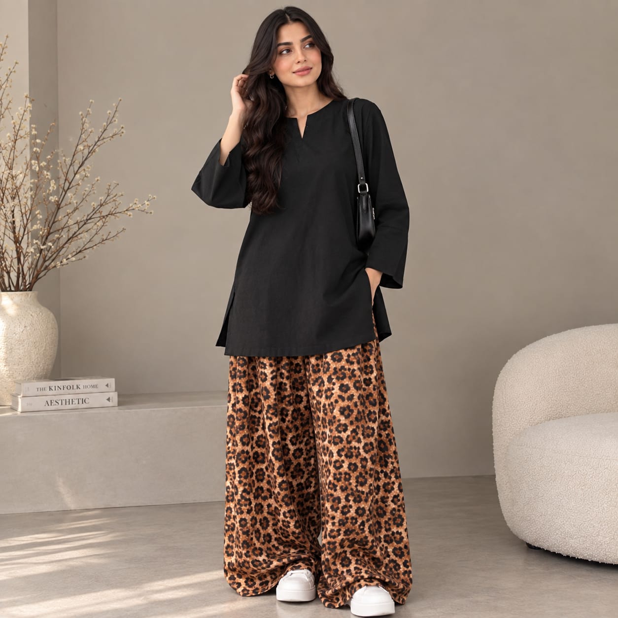 Leopard Print 2-Piece Co-Ord Set for Women | Dream Wear