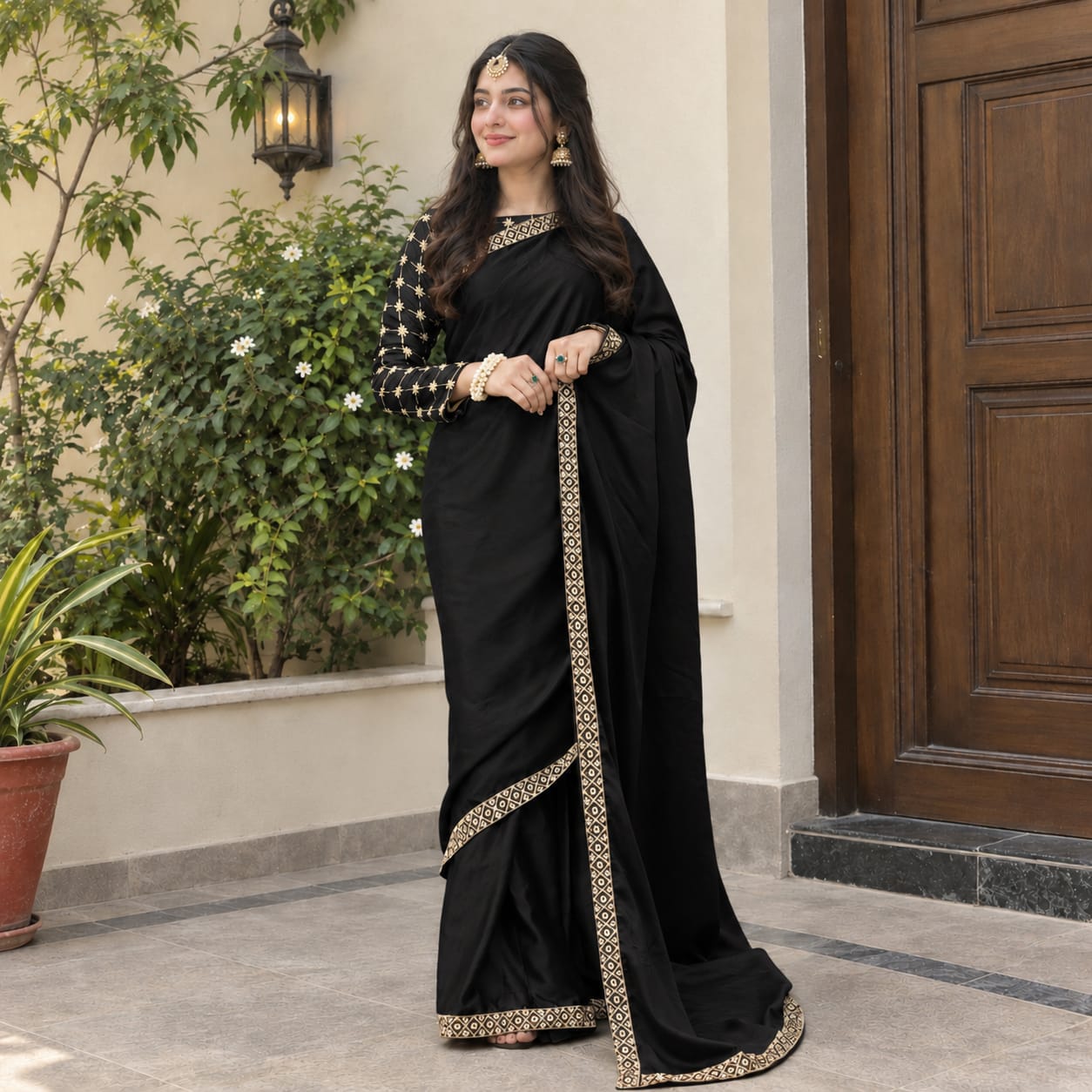 Mehr-e-Zari Elegant Saree for Women – Traditional Festive Wear