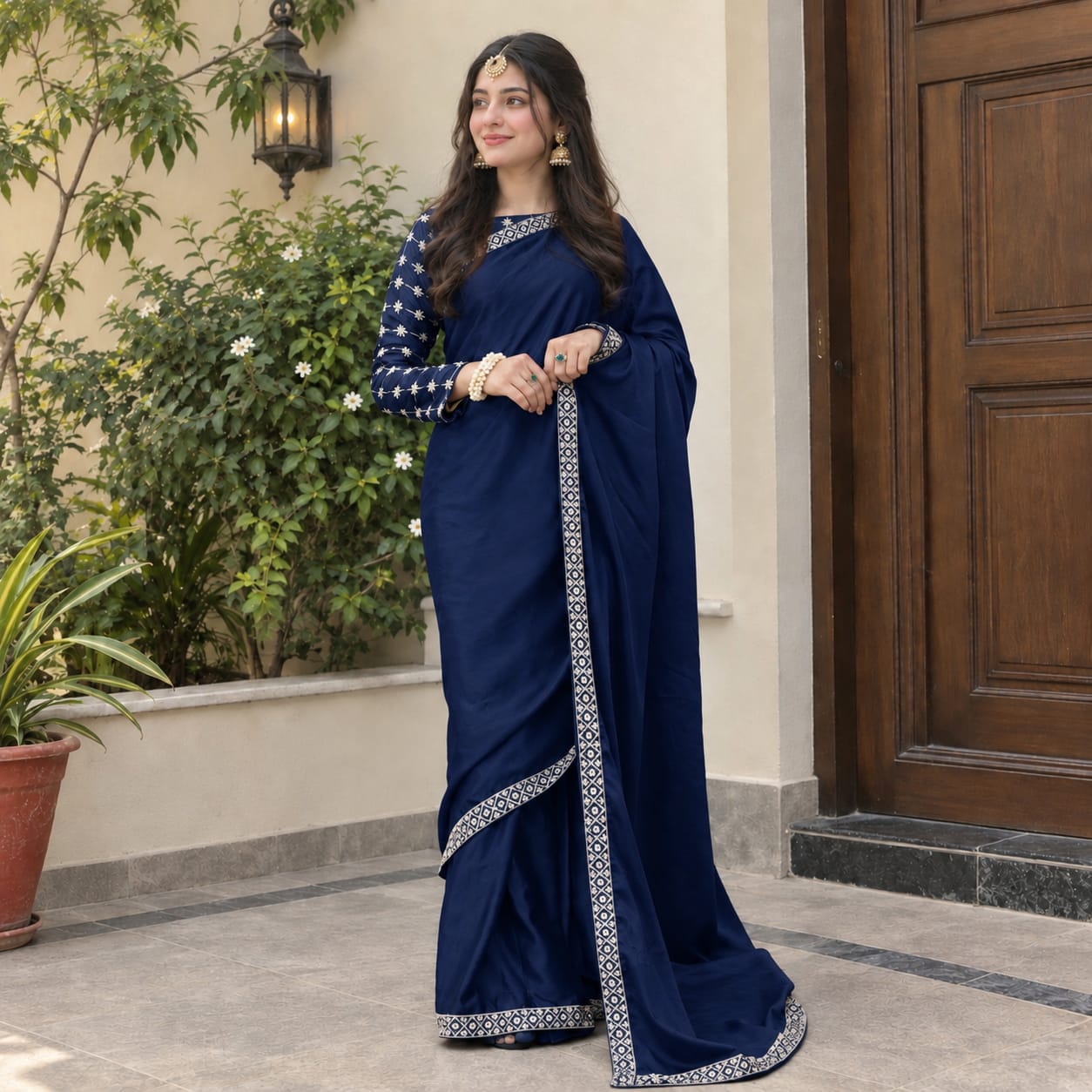 Mehr-e-Zari Elegant Saree for Women – Traditional Festive Wear