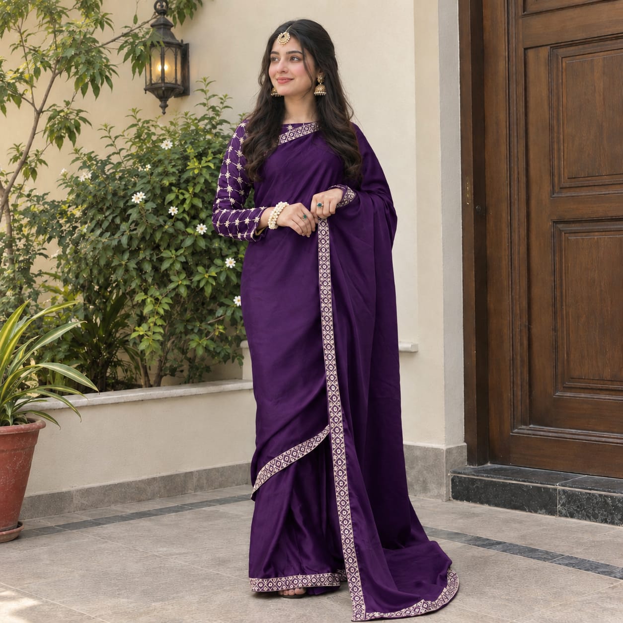Mehr-e-Zari Elegant Saree for Women – Traditional Festive Wear