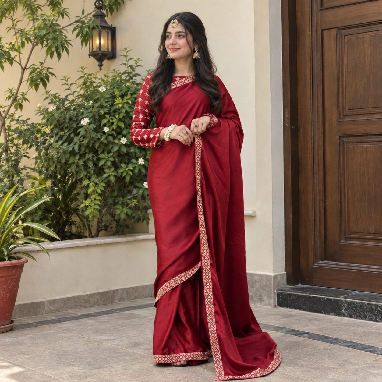 Mehr-e-Zari Elegant Saree for Women – Traditional Festive Wear